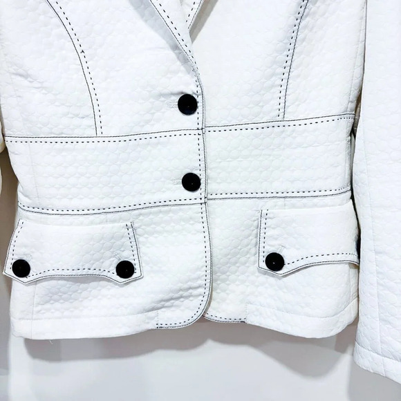 NIPON BOUTIQUE Vintage white textured blazer - Picture 7 of 8